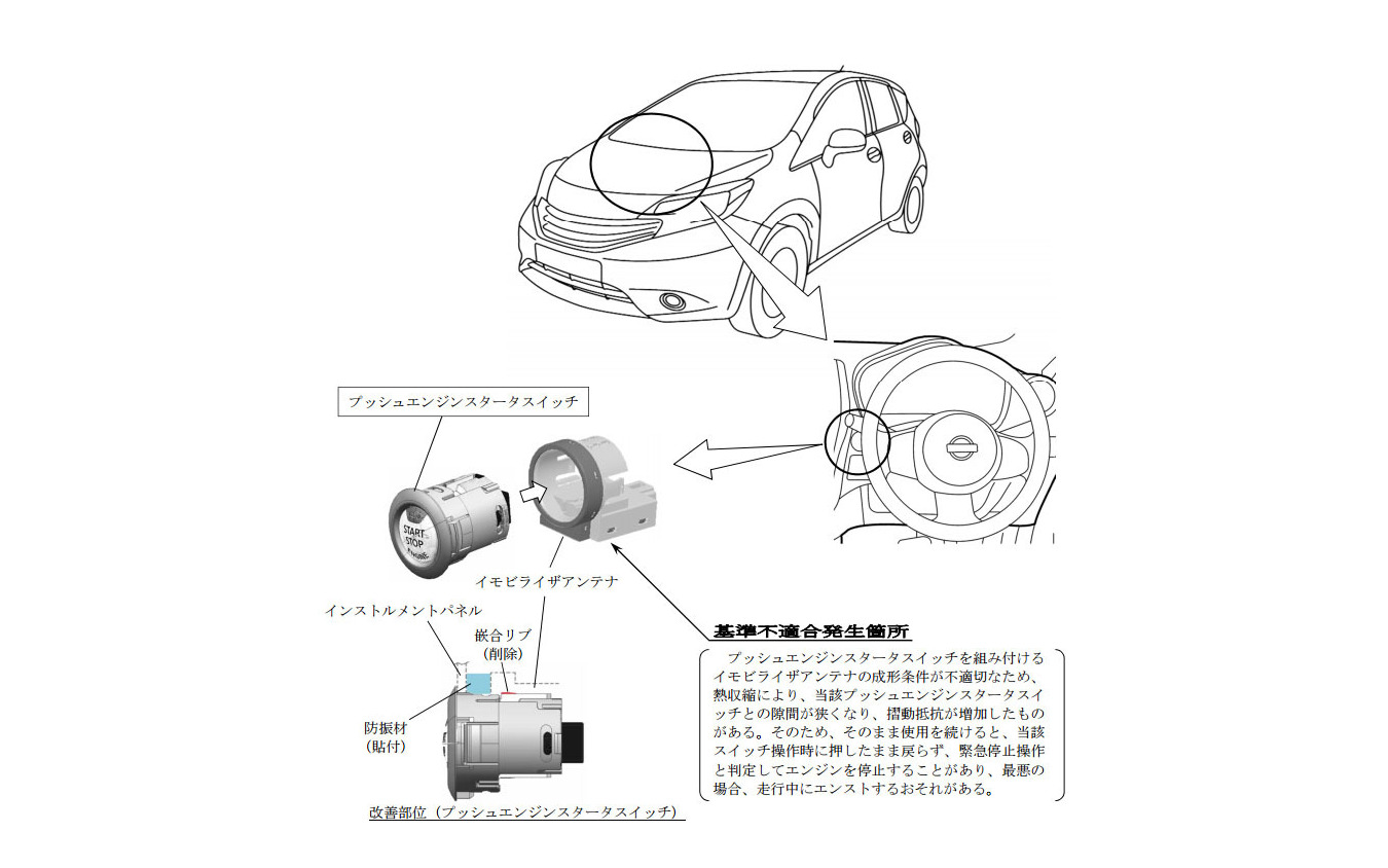 リコール 日産 ノート など9万台 走行中にエンストのおそれ レスポンス Response Jp
