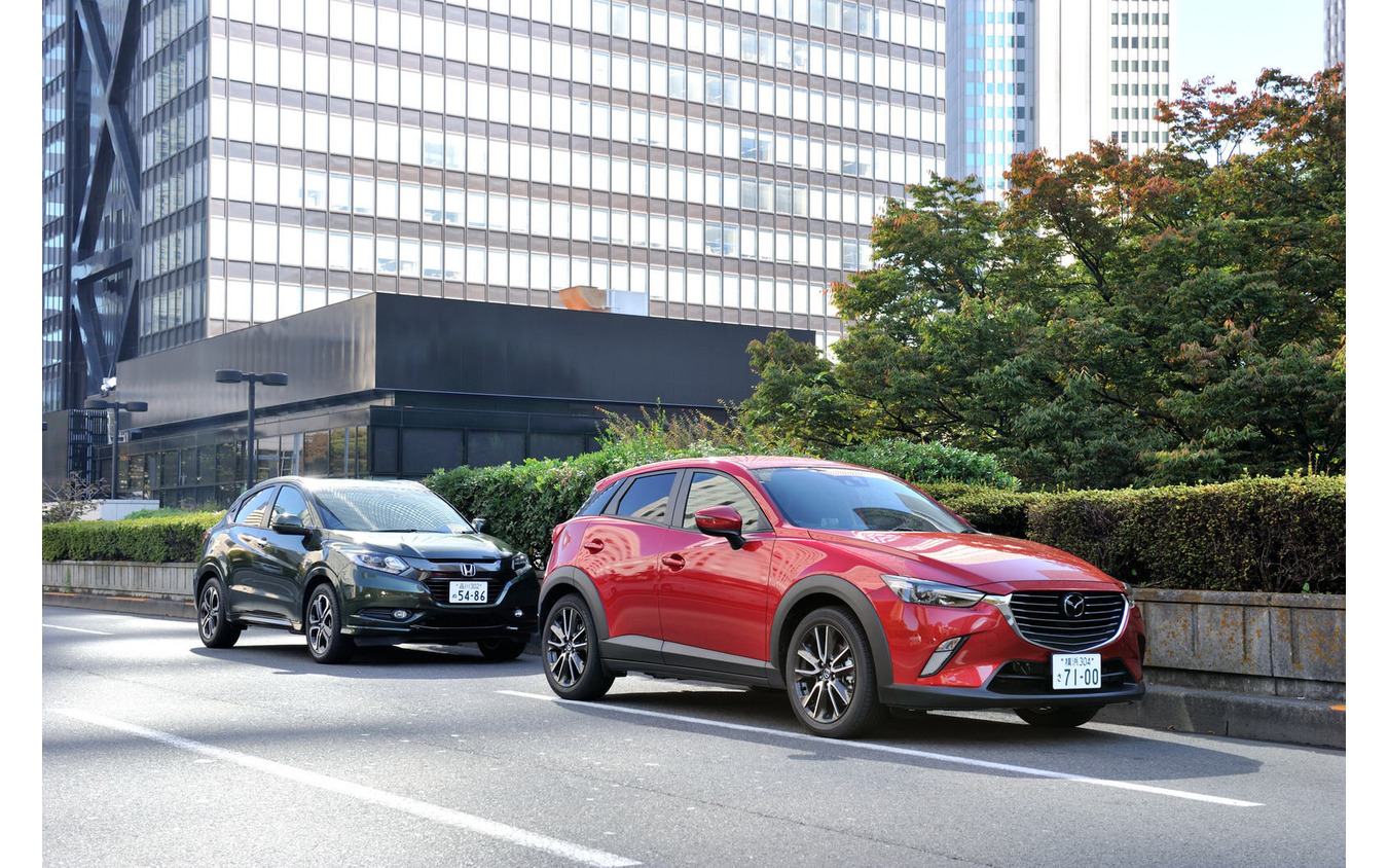 マツダ Cx 3 ホンダ ヴェゼル 日常使いから郊外レジャーまで 4wdディーゼルと2wdハイブリッドを乗り比べ レスポンス Response Jp マツダ Cx 3 ホンダ ヴェゼル 日常使いから郊外レジャーまで 4wdディーゼルと2wdハイブリッドを乗り比べ レスポンス Response Jp