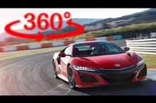 【360度 VR試乗】初公開！ホンダ NSX 新型、サーキット全開走行をVRで体感