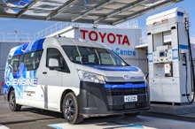 水素『ハイエース』登場、ランクルのV6ターボ搭載…トヨタが走行実証へ