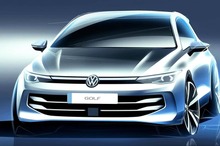 VW『ゴルフ』改良新型、スケッチ公開…実車は1月末発表へ