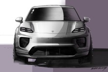 ポルシェ『マカン』新型、スケッチ公開…実車は1月25日発表予定