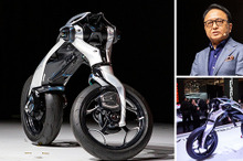 倒れても起き上がる異形のバイク型AIロボット「モトロイド・ラムダ」、ヤマハが描く「AIと走り、共に育つ未来」とは