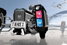 【ロサンゼルスモーターショー12】ホンダの未来のポリスカーは三輪燃料電池車…デザインチャレンジ