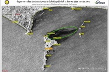 タイ湾の流出原油、サメット島東沖に