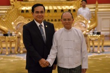 タイ軍政首相が積極外交開始…初外遊はミャンマー大統領との会談