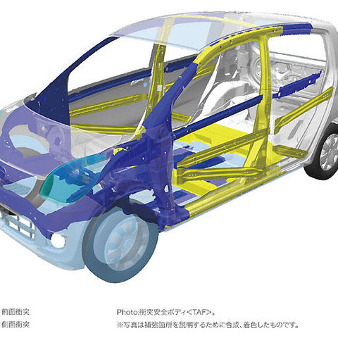 【ダイハツ ミラ 新型発表】高強度部材でお得 画像