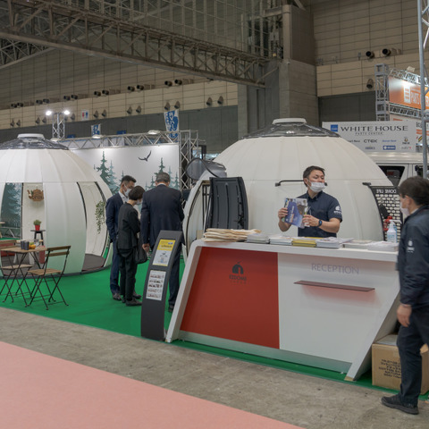 医療関連施設で活躍するドームハウス…ジャパンキャンピングカーショー2021 画像