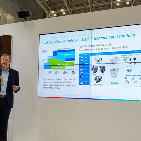 ボッシュ社長「FCEVは大型車中心に」、定置用燃料電池の開発も進める…人とくるまのテクノロジー展2023 画像