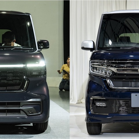 【ホンダ N-BOXカスタム 新旧比較】オラオラ系な見た目は避けた…従来型より控えめながらも感じる存在感 画像