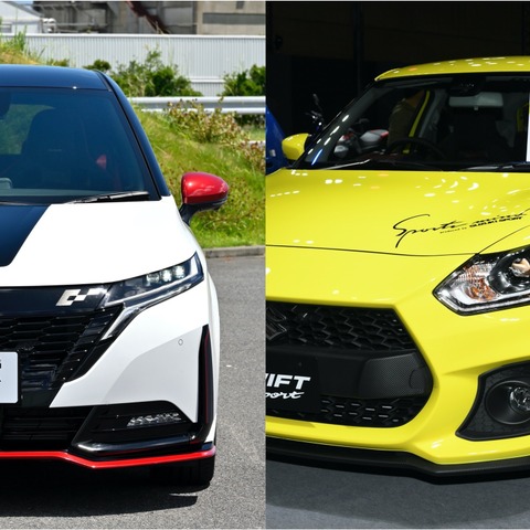 【ノートオーラNISMO vs スイフトスポーツ】日本が誇るホットハッチ2台を徹底比較! 画像