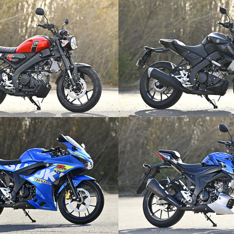 人気の「125cc」選び方のポイントは? ヤマハ vs スズキ、原二スポーツ4台を徹底比較 画像