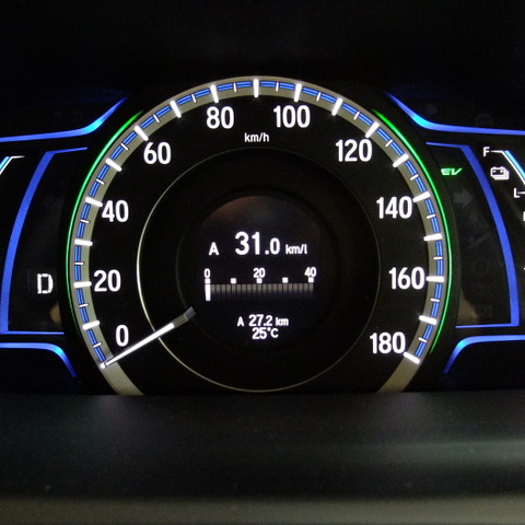 【ホンダ アコードHV 試乗】エコランにチャレンジ! 最良値はリッター31.0km…井元康一郎 画像
