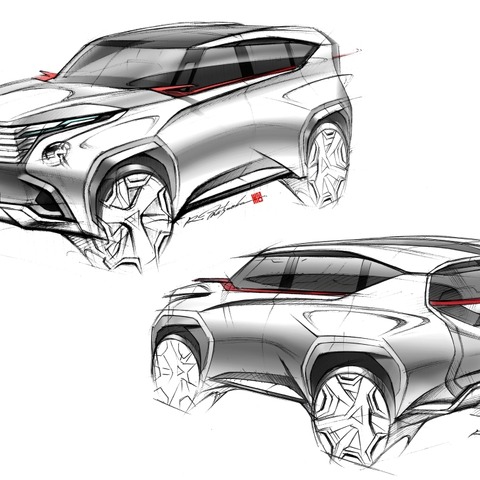 【東京モーターショー13】三菱コンセプト GC-PHEV…赤のラインは元気印の三菱を復活させる想い 画像