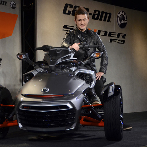 【Can-Am Spyder F3/-S 発表】歌舞伎俳優の中村獅童さんも予約、「景色の見え方が全然違う」 画像