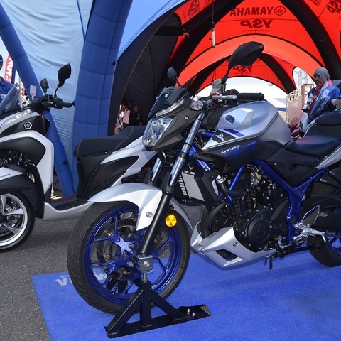【鈴鹿8耐】ヤマハブースに噂のニューモデル『MT-03』が登場! 画像