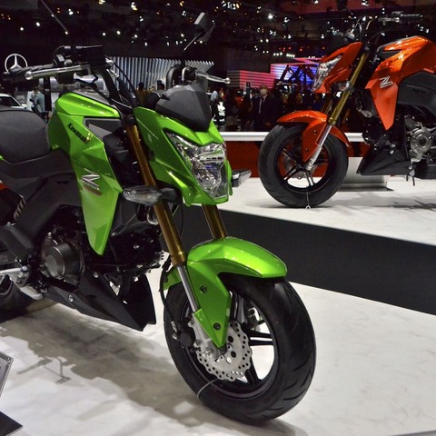 【東京モーターショー15】小さくてもカワサキZ、名車の末弟を日本初公開…Z125 PRO 画像
