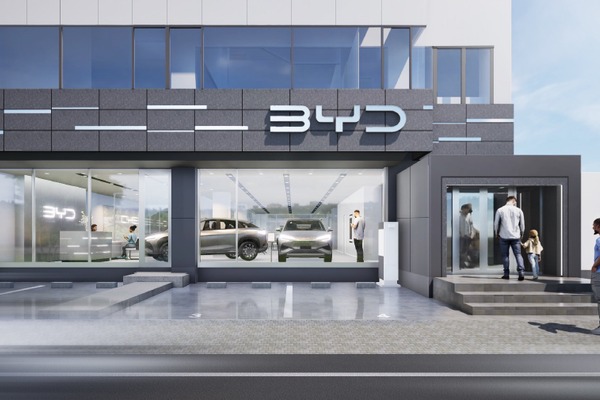 千葉県船橋市にオープンする「BYD AUTO 船橋」の完成イメージ