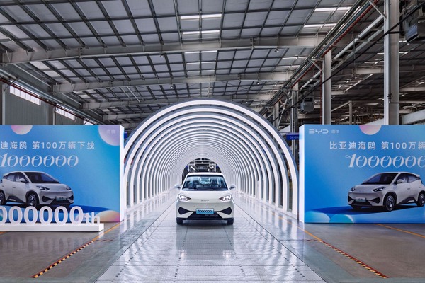 BYDシーガルが生産100万台達成