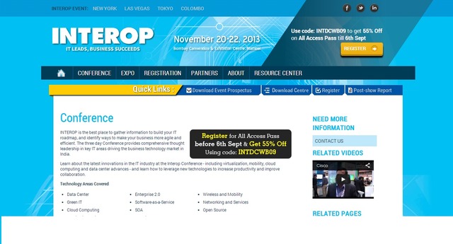 INTEROP MUMBAIホームページ