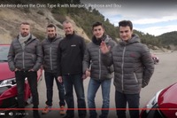 シビック タイプR 新型、ホンダの二輪と四輪レーサーが試す［動画］ 画像