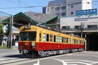 京阪石山坂本線の京阪線旧特急色600形がラストラン…3月21日 画像