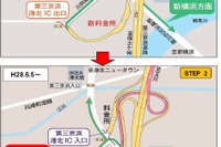 第三京浜道路・港北IC、出口位置が変更…6月5日 画像