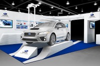 【人とくるまのテクノロジー16】富士重、WRX S4 を出展…走行システムを床下カメラで紹介 画像