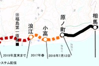 JR東日本、常磐線小高~原ノ町間は7月12日再開…避難指示解除受け 画像