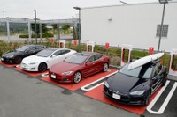 燃料費無料、排ガスゼロで本州縦断---テスラ、浜松に充電施設を開設 画像