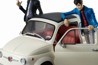「画策のサンマリノ」フィアット 500 モデルカーとルパン&次元のフィギュアをセット 画像