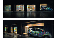 ブリヂストン、こどもエコ絵画コンクール受賞作品と燃料電池車を展示 画像