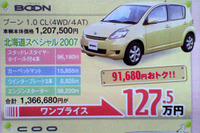 【明日の値引き情報】このプライスでこの新車コンパクトカーを購入できる!! 画像
