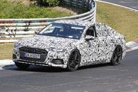 アウディ A6 次期型、ニュルで高速テスト開始…登場は2018年秋か 画像