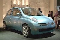 【フランクフルトショー2001速報】次期マイクラ(マーチ)につながるクルマ、日産『mm.e』 画像