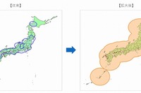 VICS WIDE、大雨エリア情報の提供対象地域を全国に拡大 画像