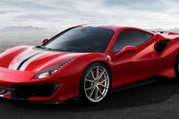 フェラーリ 488 が720hpに、軽量高性能モデル「ピスタ」をジュネーブモーターショー2018で公開へ 画像