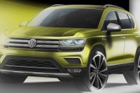 VWの新型SUVはグローバルコンパクトモデルになる…ティザースケッチ 画像