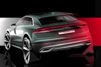 アウディの最上級SUV『Q8』、ティザースケッチ 6月発表へ 画像