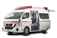 日産、リチウムイオン補助バッテリー搭載の救急車を出展予定…東京国際消防防災展 画像
