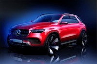メルセデス GLE 新型、ティザースケッチ…「退屈な部分は全くない」 画像
