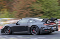 ニュル記録6分台めざす…ポルシェ 911GT3 次期型、新開発ウイングの戦闘力は 画像