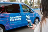 ZFのロボットタクシーに試乗、初公開のAIテクノロジーでレベル4の自動運転に対応 画像