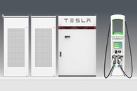 VW系の米充電ステーション、テスラのバッテリー配備へ…オフピーク時に電力を蓄電 画像