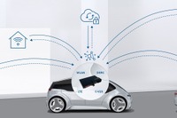 ボッシュ、V2X用通信ユニット発表…車両同士が事故の危険性などを警告 画像