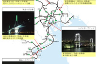 首都高、夏至と七夕に5つの橋梁をライトダウン…約2000kWhの電力削減 画像