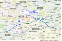 東八道路/放射第5号線開通で渋滞緩和、ナビタイムが交通ビッグデータを活用して分析 画像