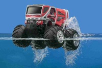モリタ林野火災用消防車のRCカーを発売 水陸両用 画像