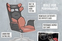 日産、eスポーツ専用ゲーミングチェアのスケッチ発表… GT-R NISMO や リーフ がモチーフ 画像