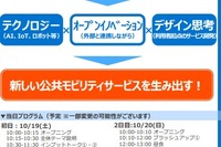 新しいモビリティサービス創出に向けてアイデアソン 10月19-20日 画像